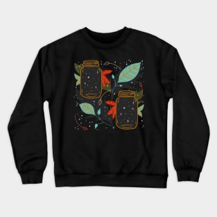 Magical Fairy Lights Mason Jar Galaxy Crewneck Sweatshirt